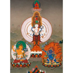 1000 armed chenrezig thangka painting for sale